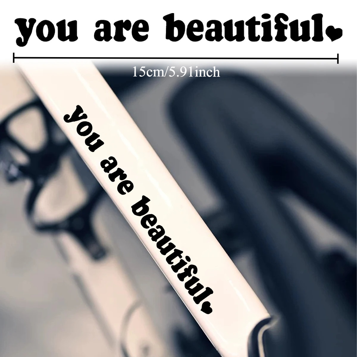 Cycling Quote - 2 Pezzi Adesivo con Frase 