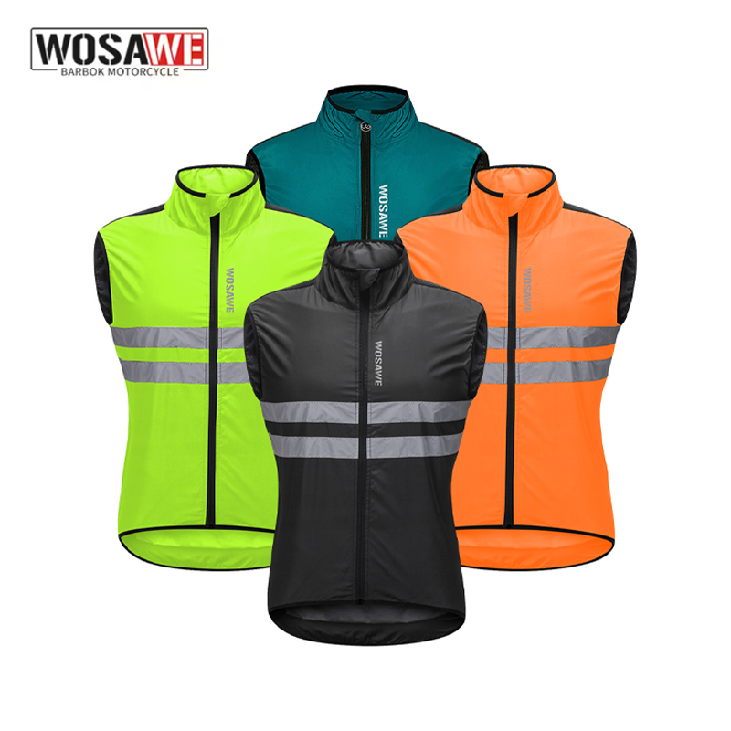 Reflective Vest Cycling - Gilet Antivento da Ciclismo WOSAWE per