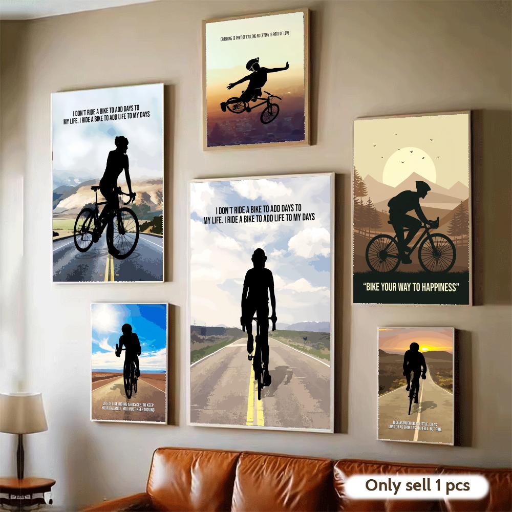 Cycling Quote - Poster artistico con citazione motivazionale per