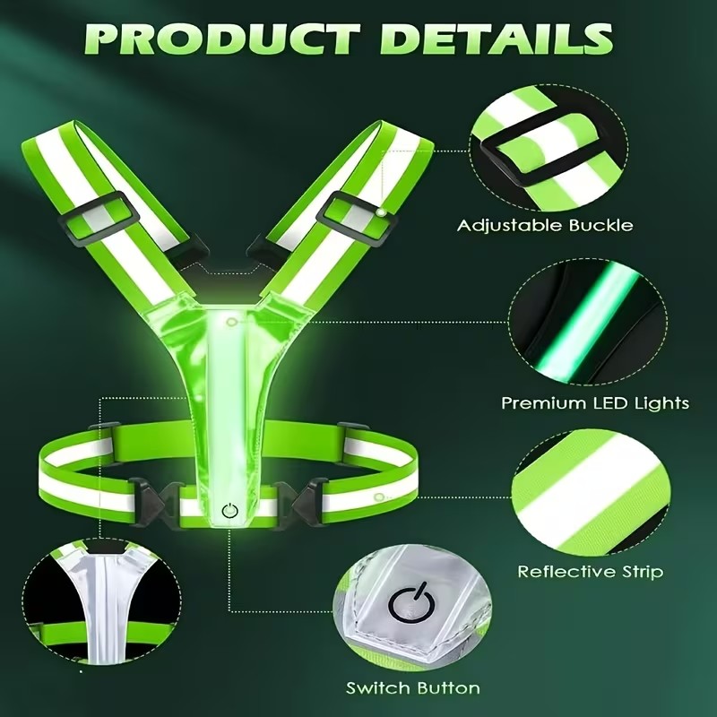 Gilet Riflettente Luminoso con - Reflective Vest Cycling recensione e prezzo
